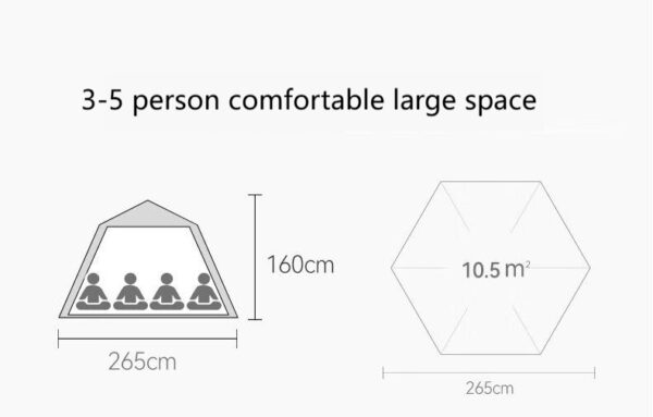 OutdrX NatureNest T80 Hexagon Automatic Pop-up Tent - Image 5